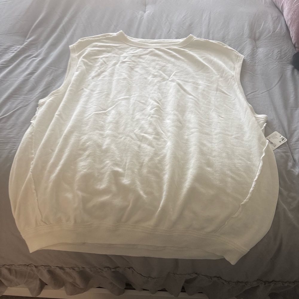 Free People white Sleeveless Sweater